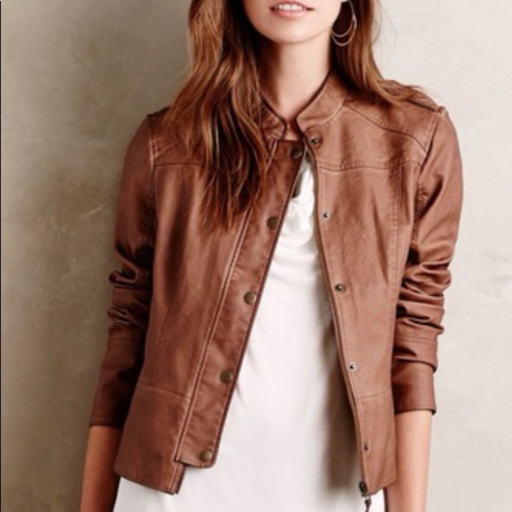 Hei Hei Vegan Leather Bomber Jacket Anthropologie